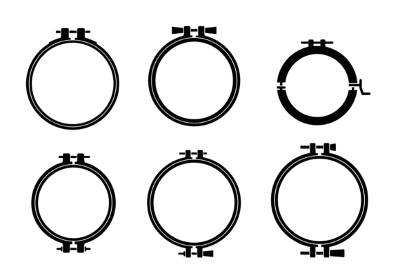 Embroidery Hoop Clipart Vector Set Review