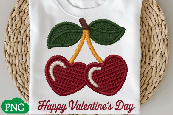 Faux Embroidery Heart Cherry Valentine Review