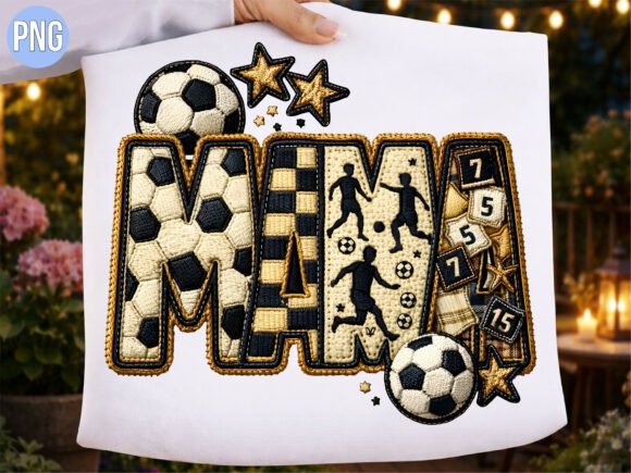 Faux Embroidery Soccer Mama PNG T-SHIRT Review