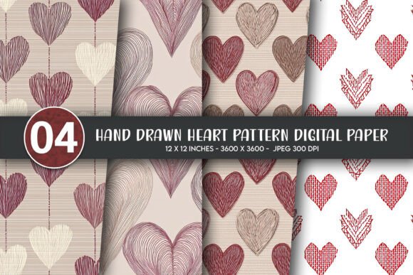 Heart Embroidery Texture Digital Paper Review