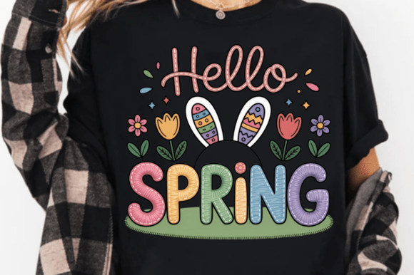 Hello Spring Faux Embroidery PNG Review