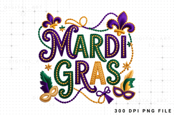 Mardi Gras Embroidery Sublimation Design Review