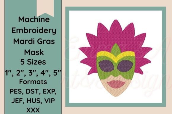 Mardi Gras Mask Embroidery Design Review