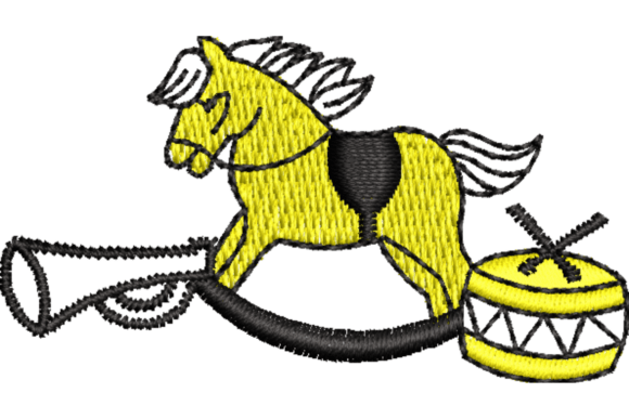 Rocking Horse and Baby Toys Embroidery Review